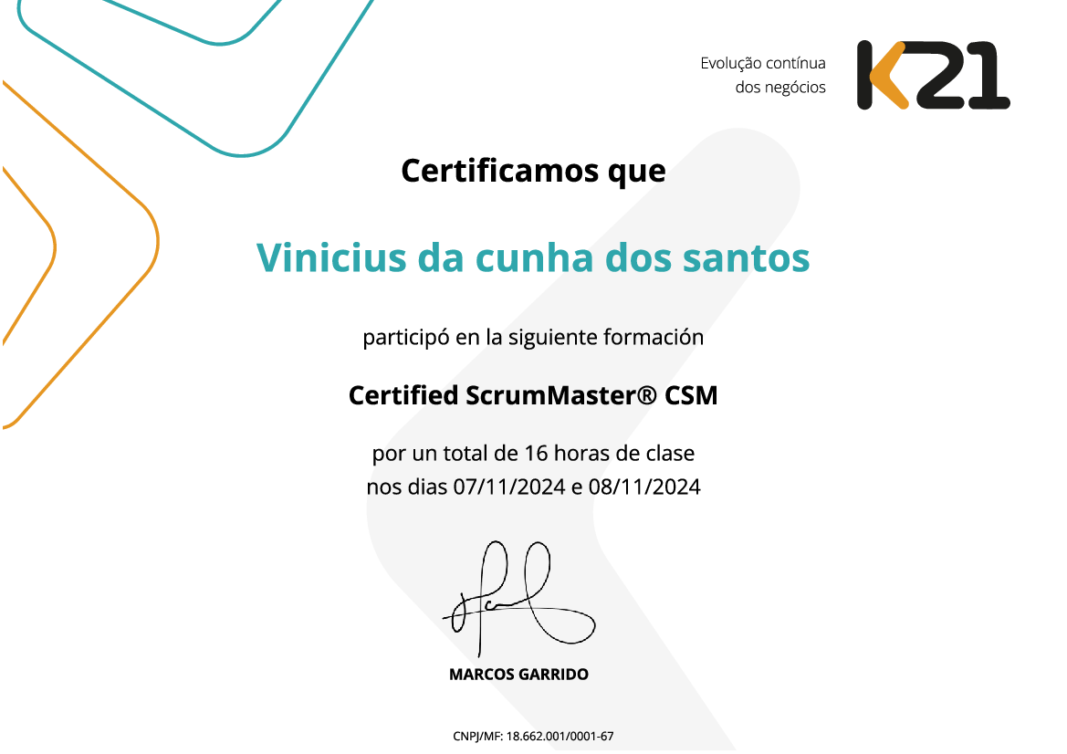 Certificado K21